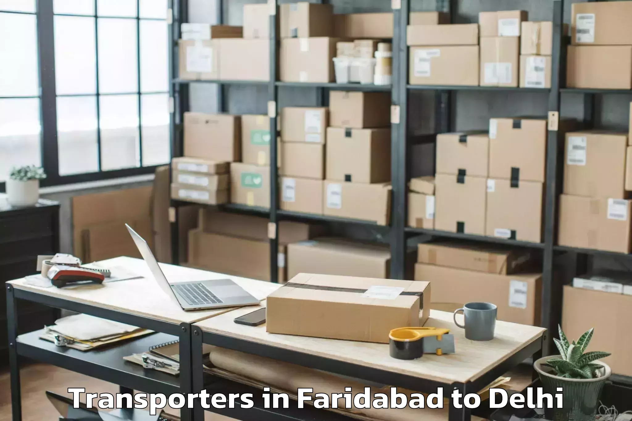 Book Faridabad to Sansad Marg Transporters Online